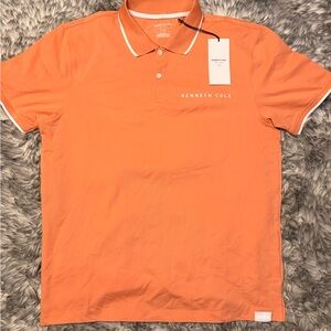 Kenneth Cole Vibrant Orange Polo Shirt